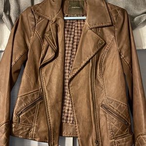 Brown leather jacket